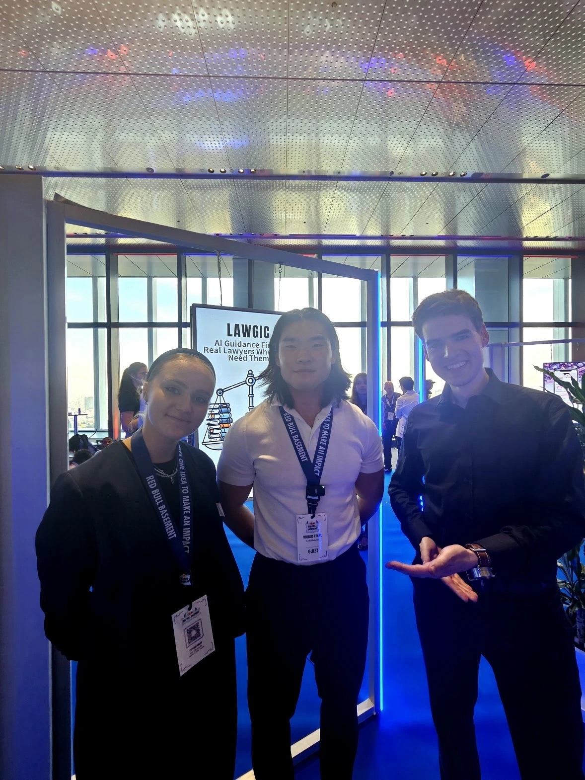 Petros Psyllos with creator Jun Yuh at the Red Bull Basement World Final in Tokyo